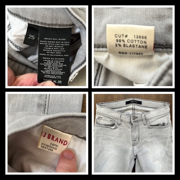 J Brand Grey Skinny Capri/Cropped Jeans - Picture 2 of 6